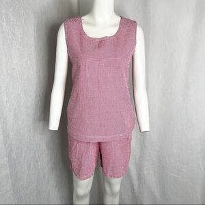 VINTAGE Gingam Two Piece Set | Wide Leg Pant Set S/M